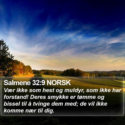 Salmene 32:9 NORSK Bible Verse Image