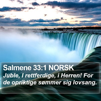 Salmene 33:1 NORSK Bible Verse Image