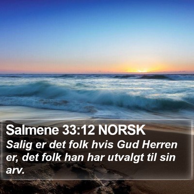 Salmene 33:12 NORSK Bible Verse Image