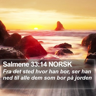 Salmene 33:14 NORSK Bible Verse Image