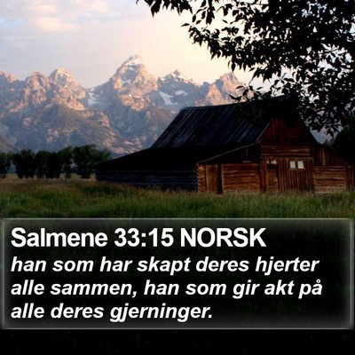 Salmene 33:15 NORSK Bible Verse Image