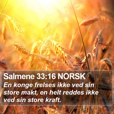 Salmene 33:16 NORSK Bible Verse Image