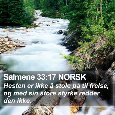 Salmene 33:17 NORSK Bible Verse Image