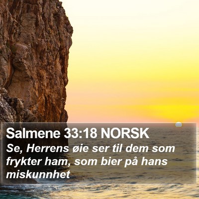 Salmene 33:18 NORSK Bible Verse Image