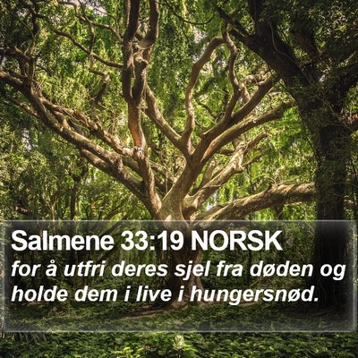 Salmene 33:19 NORSK Bible Verse Image