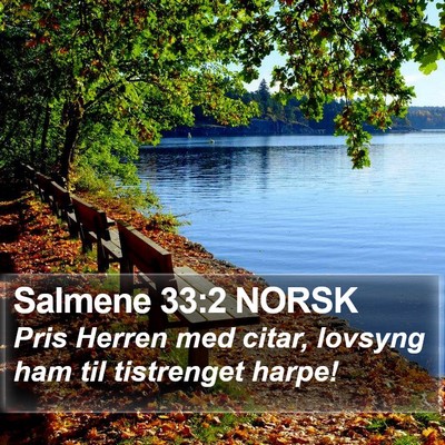 Salmene 33:2 NORSK Bible Verse Image