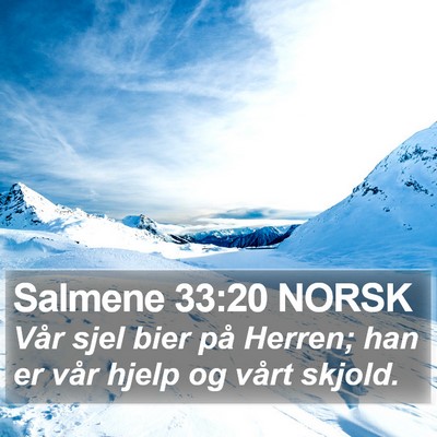 Salmene 33:20 NORSK Bible Verse Image