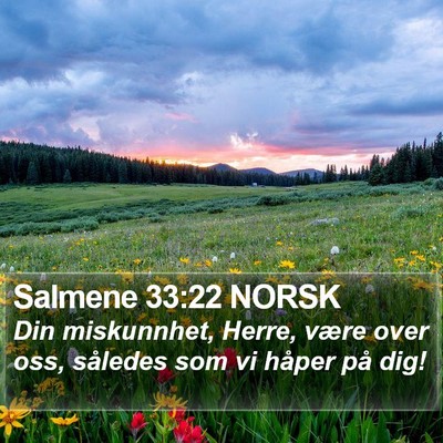 Salmene 33:22 NORSK Bible Verse Image