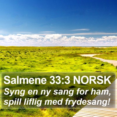 Salmene 33:3 NORSK Bible Verse Image