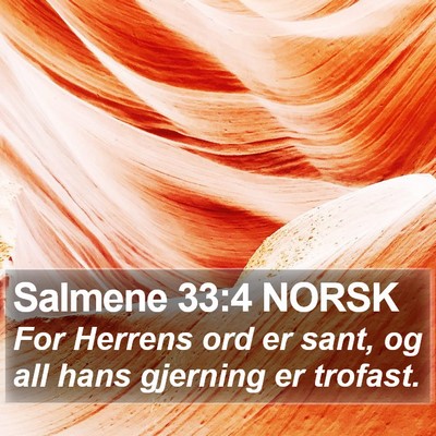 Salmene 33:4 NORSK Bible Verse Image