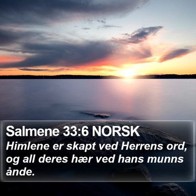 Salmene 33:6 NORSK Bible Verse Image