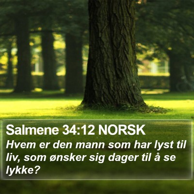 Salmene 34:12 NORSK Bible Verse Image