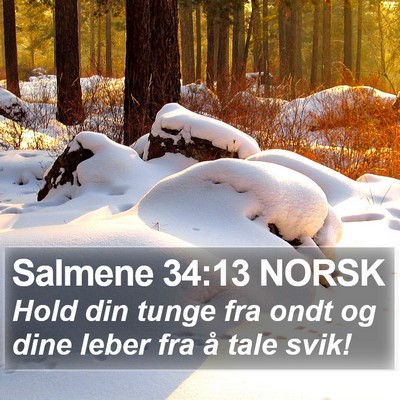 Salmene 34:13 NORSK Bible Verse Image