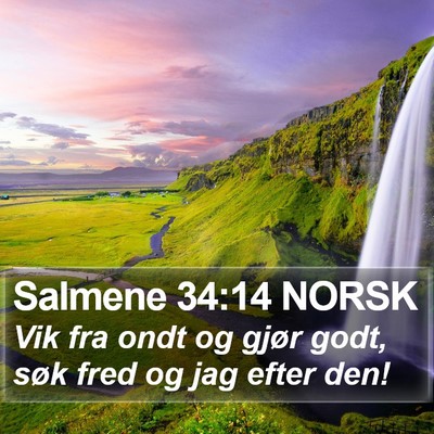 Salmene 34:14 NORSK Bible Verse Image