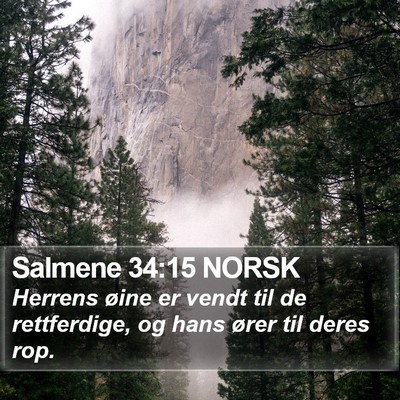 Salmene 34:15 NORSK Bible Verse Image
