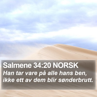 Salmene 34:20 NORSK Bible Verse Image