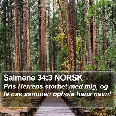 Salmene 34:3 NORSK Bible Verse Image