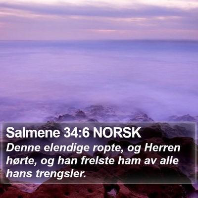 Salmene 34:6 NORSK Bible Verse Image