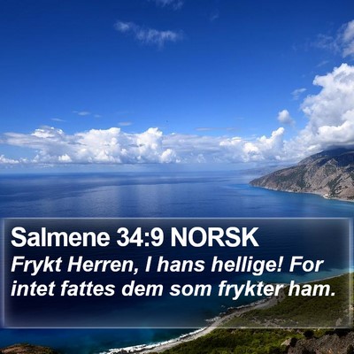 Salmene 34:9 NORSK Bible Verse Image