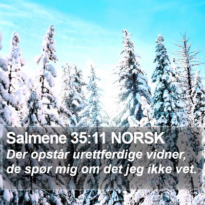 Salmene 35:11 NORSK Bible Verse Image