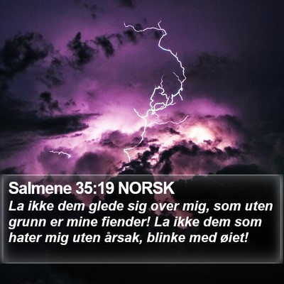 Salmene 35:19 NORSK Bible Verse Image