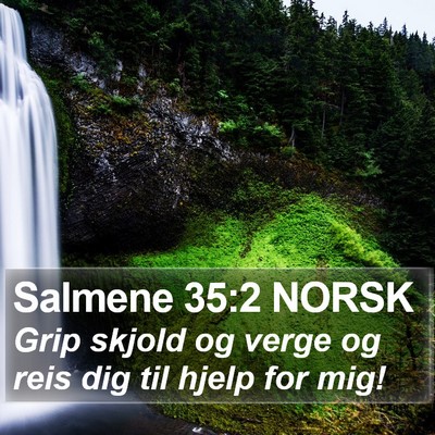 Salmene 35:2 NORSK Bible Verse Image