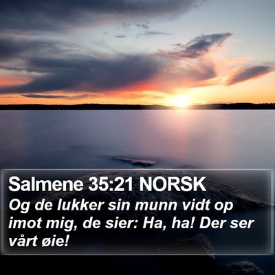 Salmene 35:21 NORSK Bible Verse Image