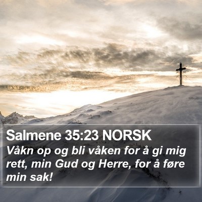 Salmene 35:23 NORSK Bible Verse Image