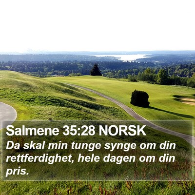 Salmene 35:28 NORSK Bible Verse Image