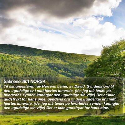 Salmene 36:1 NORSK Bible Verse Image