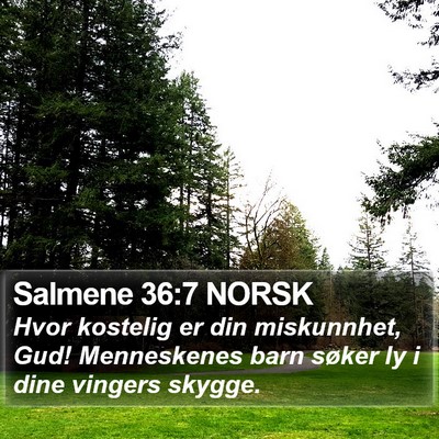 Salmene 36:7 NORSK Bible Verse Image