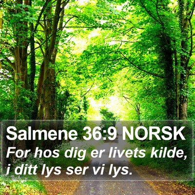 Salmene 36:9 NORSK Bible Verse Image