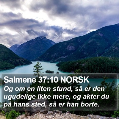 Salmene 37:10 NORSK Bible Verse Image
