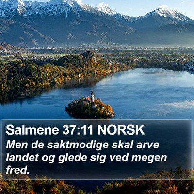 Salmene 37:11 NORSK Bible Verse Image