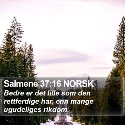 Salmene 37:16 NORSK Bible Verse Image