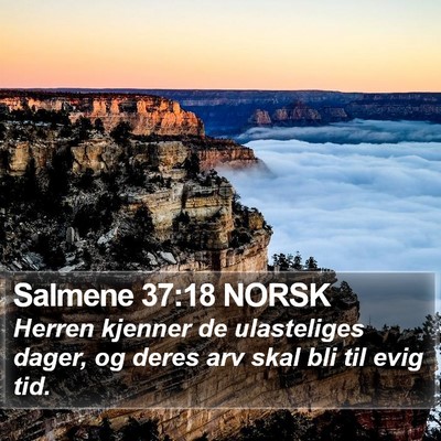 Salmene 37:18 NORSK Bible Verse Image
