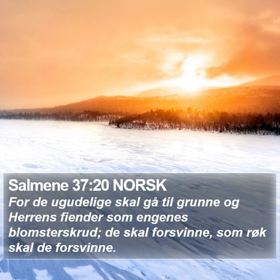 Salmene 37:20 NORSK Bible Verse Image