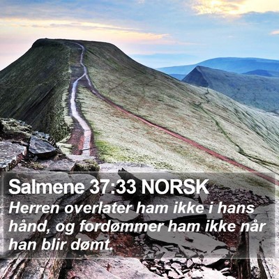 Salmene 37:33 NORSK Bible Verse Image