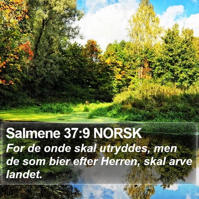 Salmene 37:9 NORSK Bible Verse Image
