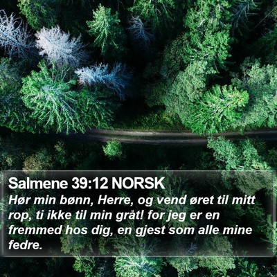 Salmene 39:12 NORSK Bible Verse Image