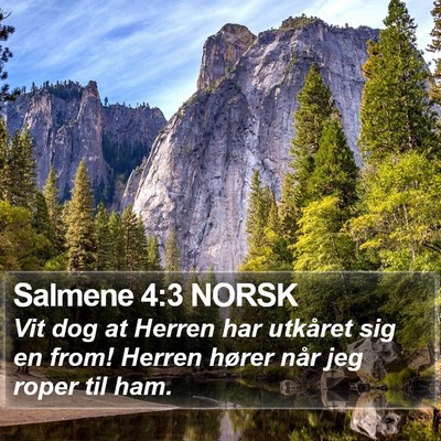 Salmene 4:3 NORSK Bible Verse Image