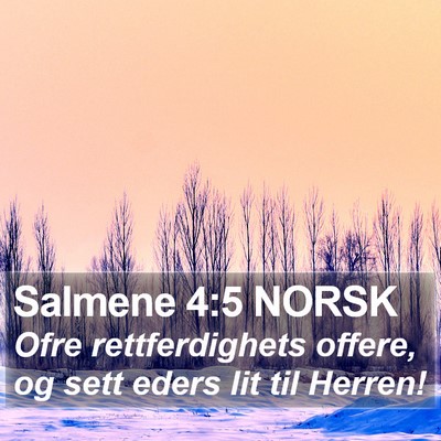 Salmene 4:5 NORSK Bible Verse Image