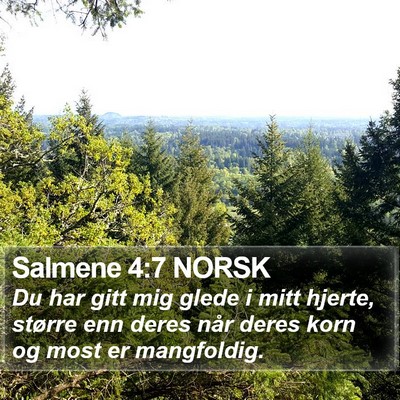 Salmene 4:7 NORSK Bible Verse Image