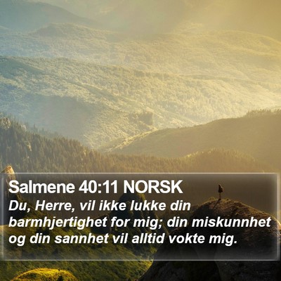 Salmene 40:11 NORSK Bible Verse Image