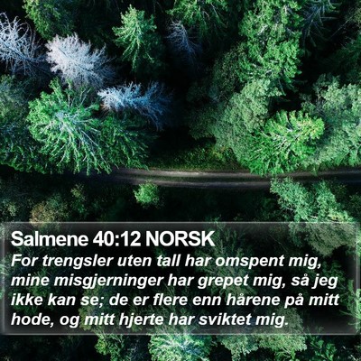 Salmene 40:12 NORSK Bible Verse Image