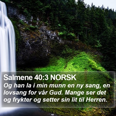 Salmene 40:3 NORSK Bible Verse Image
