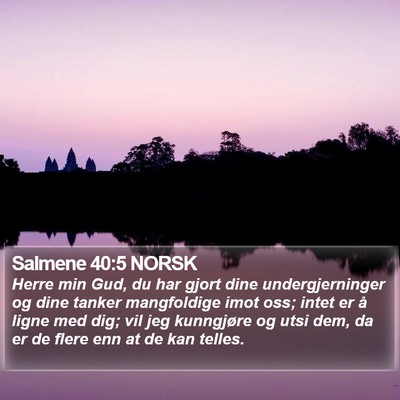 Salmene 40:5 NORSK Bible Verse Image
