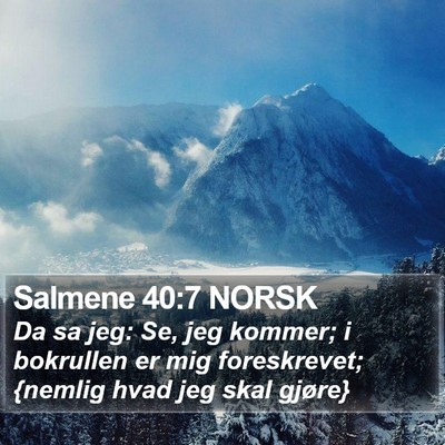 Salmene 40:7 NORSK Bible Verse Image