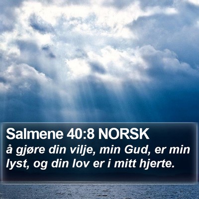 Salmene 40:8 NORSK Bible Verse Image