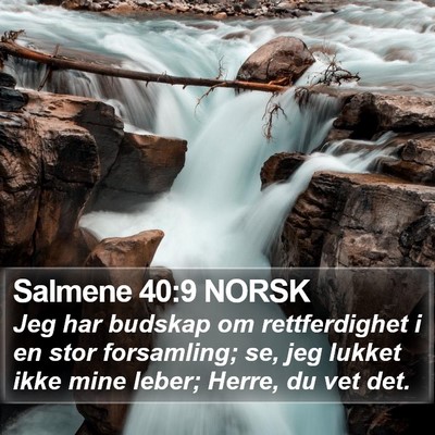 Salmene 40:9 NORSK Bible Verse Image